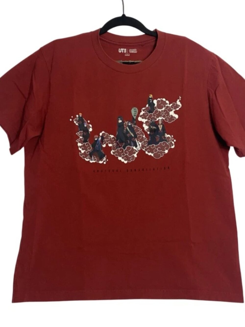 UT Uniqlo Naruto Shippuden Akatsuki Organization Red Short Sleeve Anime T Large